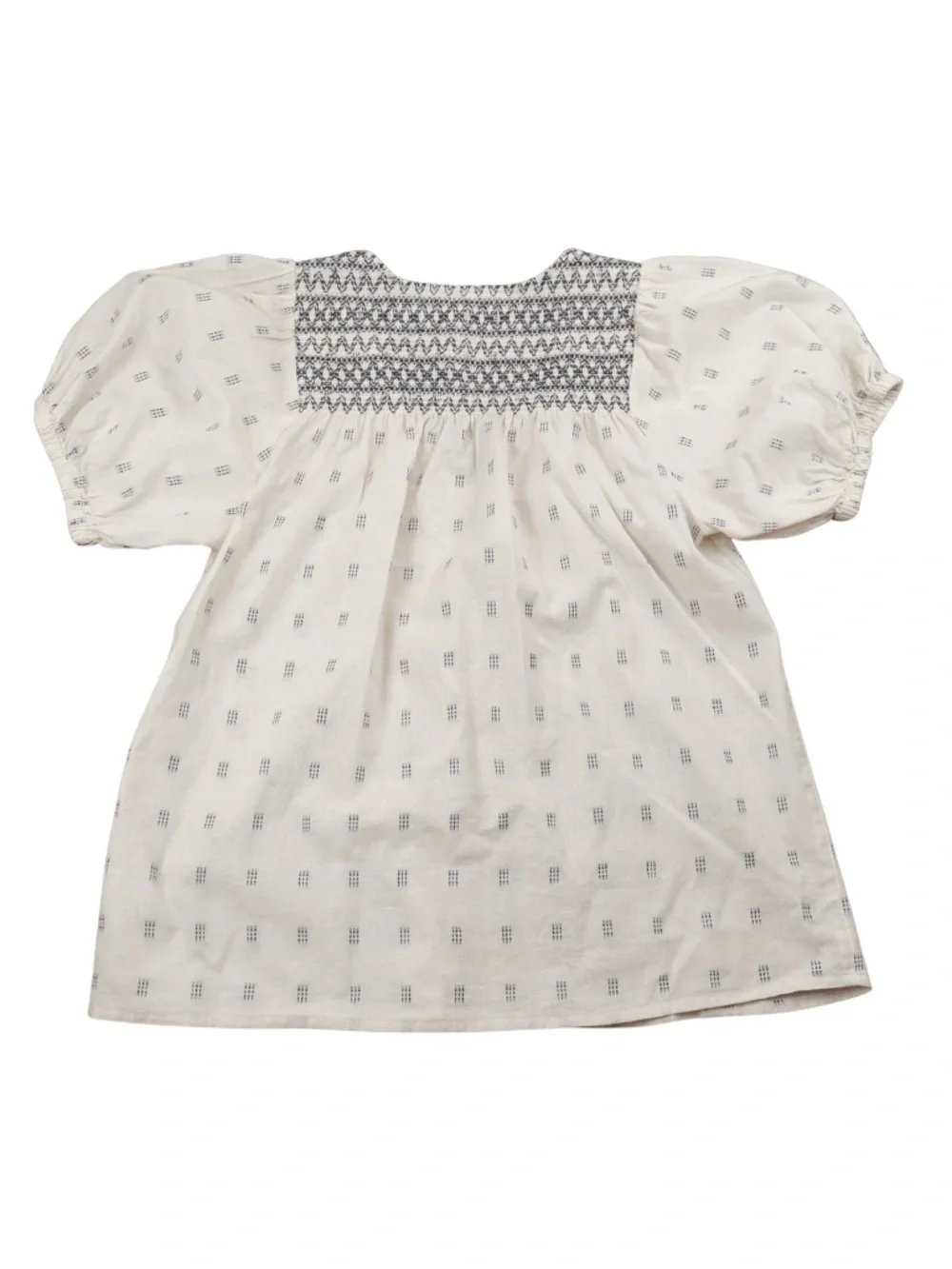 Madewell Embroidered Puff Sleeve Peasant Top XS